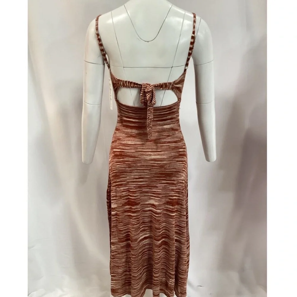 For Love & Lemons 'Isabela' Brown Midi Dress Size M - Picture 3 of 4